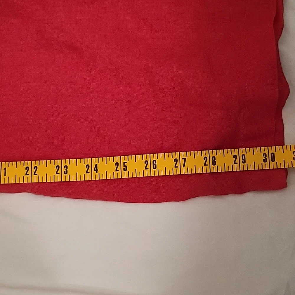 Red linen Banana Republic pants - Picture 5 of 7